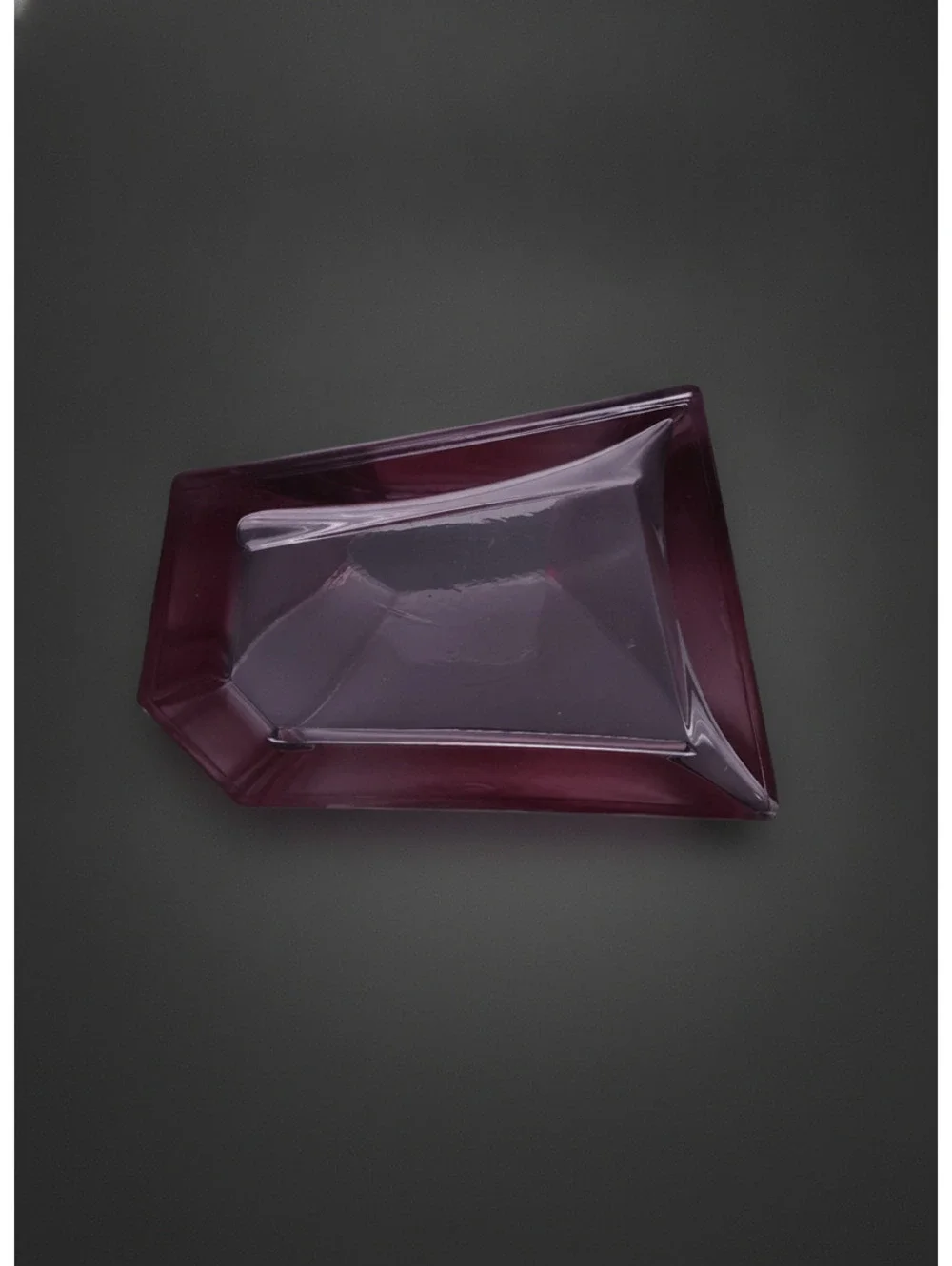Contemporary Purple Geometric Glass Vase - Minimalist Home Decor